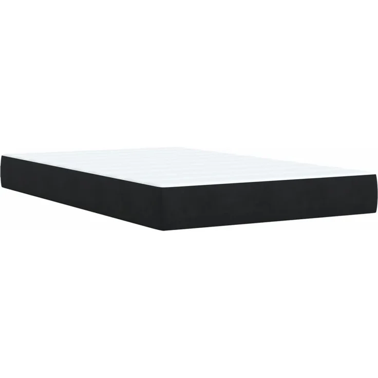 vidaXL Boxspringbett mit Matratze Schwarz 120x200 cm Samt 3288578 – Bild 8