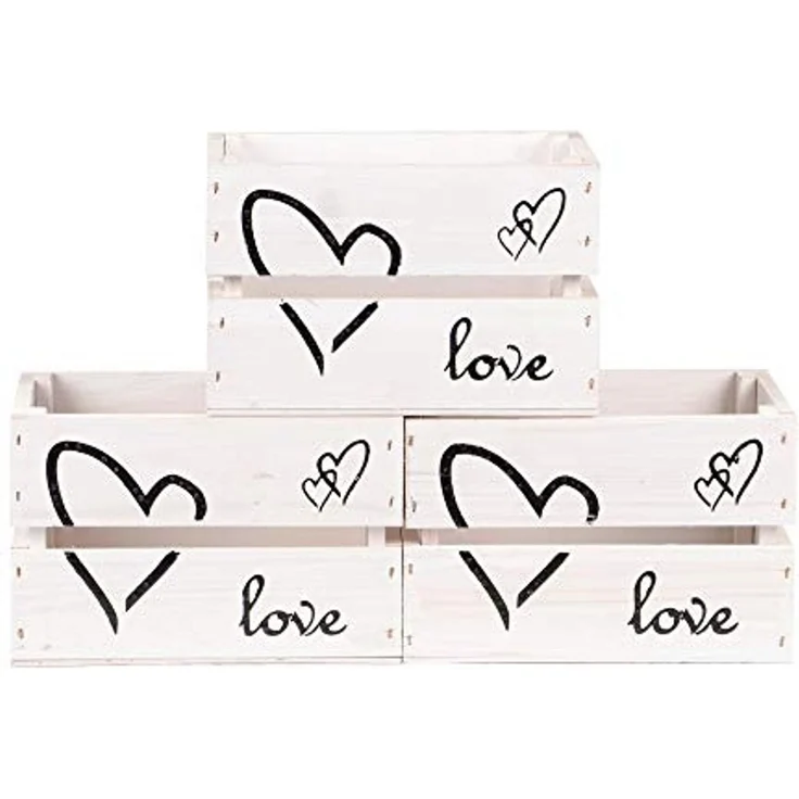 UNUS HOME Dekokiste Holzkiste Love 3er Set – Bild 5