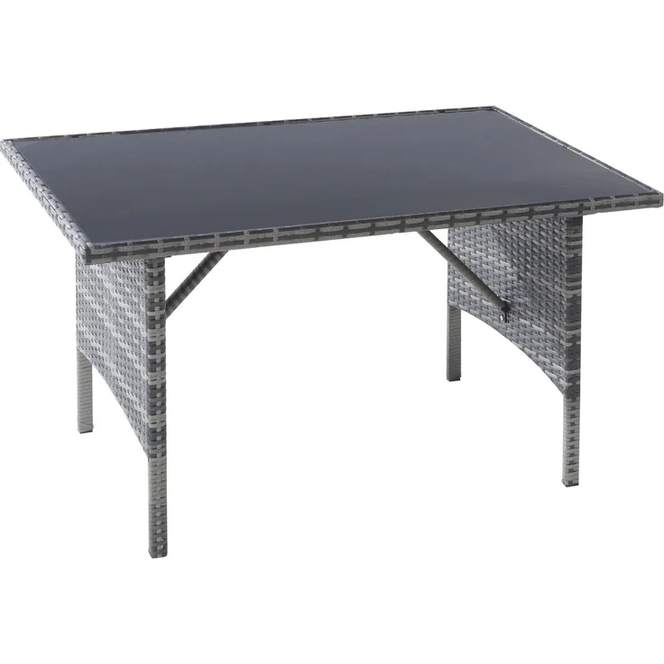 Merax Rattan Gartenmöbel Set 7 Personen, Terassenmöbel Balkonmöbel Set 4-tlg mit Kissen, Gartenlounge Set Loungemöbel Gartengarnitur Sitzgruppe, Grau – Bild 7