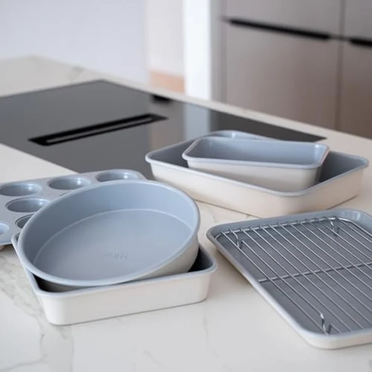 Zoha Backform mit Aluminiumkern und innovativer keramischen Antihaftbeschichtung, (6-tlg), Bis zu 290 °C hitzebeständiger Alu-Stahlkern, mühelose Reinigung – Bild 5
