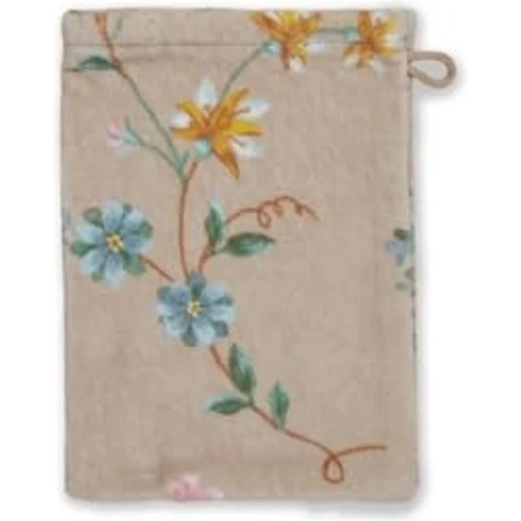 PiP Studio Waschhandschuh Fleurs Waschhandschuh khaki 16x22cm (1 Stück), nicht bekannt (217807) – Bild 1
