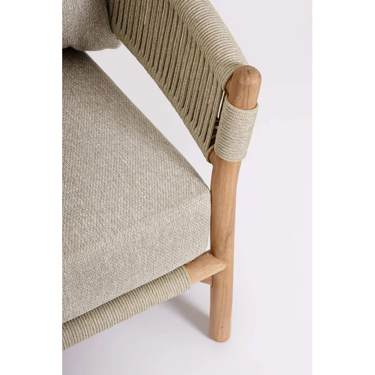Gartensessel Atirag aus Teakholz, modern skandinavisch, natur-grau, inkl. abnehmbarer Kissen – Bild 7