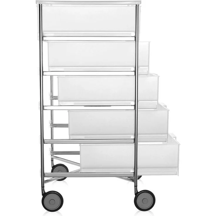 Kartell Mobil Aufbewahrungsschrank Stahl/Verchromt – Bild 2