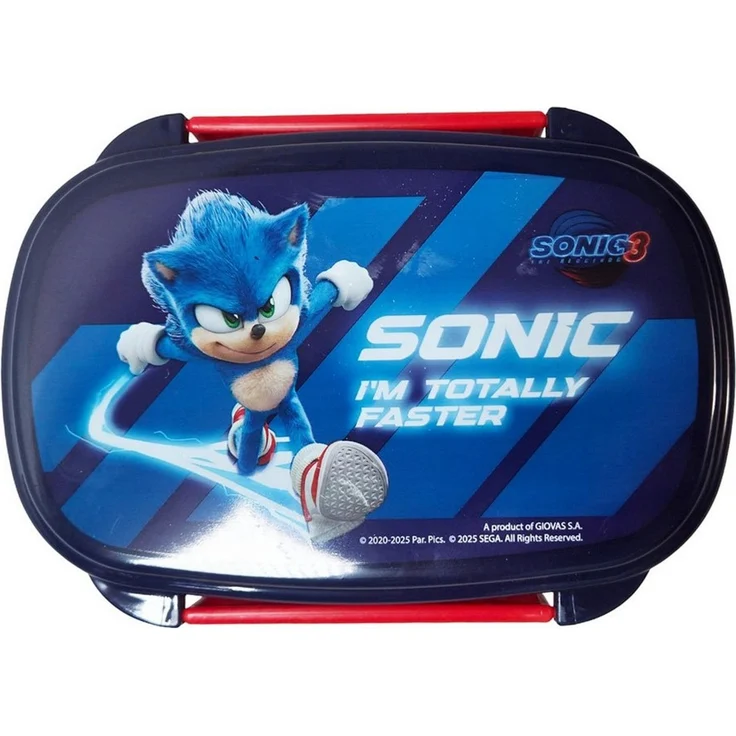 Sonic The Hedgehog Lunchbox Sonic the Hedgehog 4 tlg Set Brotdose Besteck Alu-Trinkflasche, (4-tlg, Spar-Set) – Bild 3
