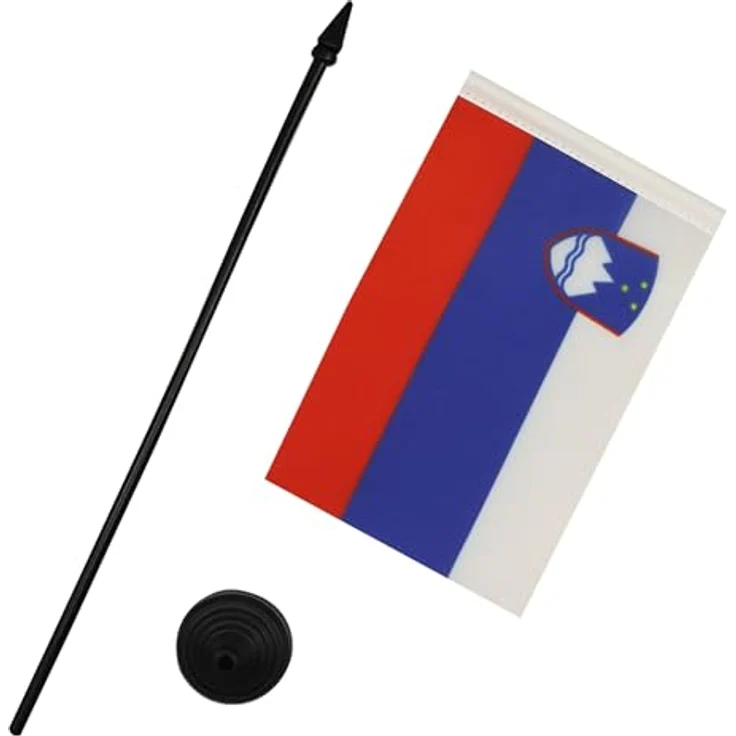 AZ FLAG - Tischflagge Slowenien - 15x10 cm - Slowenische Tischfahne 10 x 15 Cm - Flaggen – Bild 3