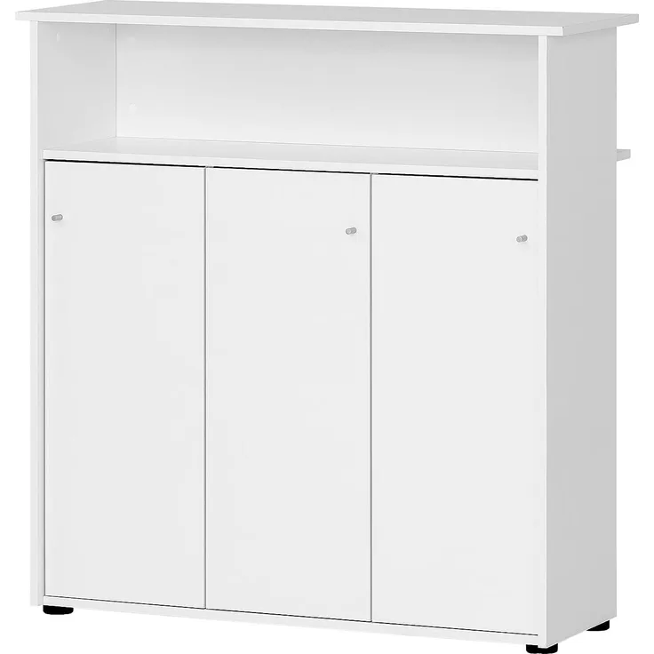 Schildmeyer Empfangstresen, Holzwerkstoff, weiß, 107 x 44 x 111 cm
