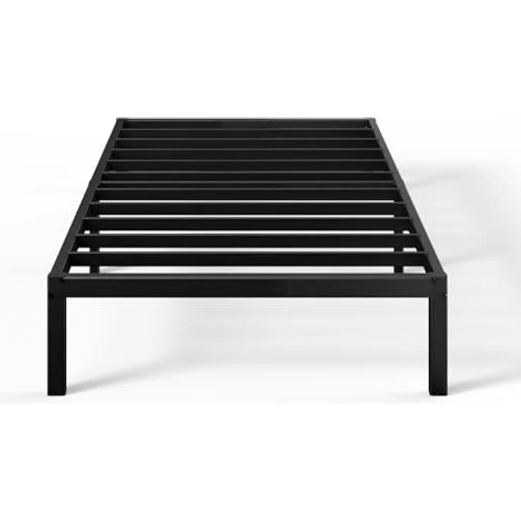 Zinus Elias Bett 100x200 cm - Höhe 36 cm mit Stauraum unter dem Bett - Metall-Plattformbettrahmen - Schwarz – Bild 10