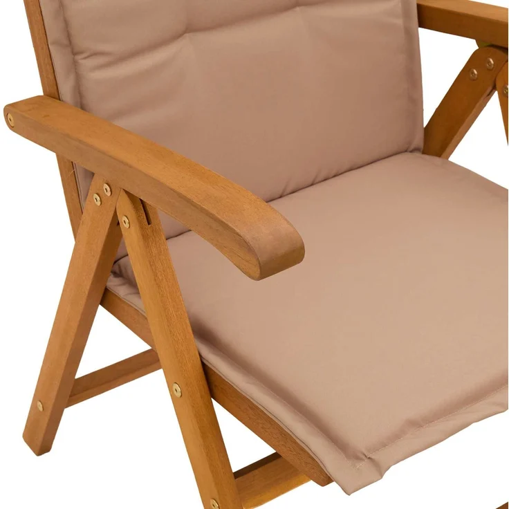 vidaXL Liegestühle für den Garten 4 stk. Natur Massivholz Akazie 3434467 – Bild 4