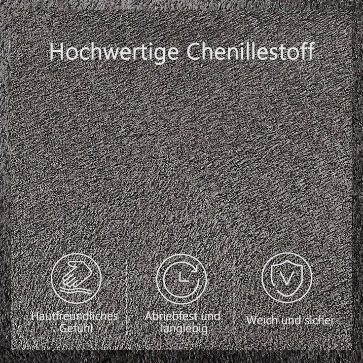 EINHOM Modulares Chenille Sofa im gebogenen Cashew-Design (Halbmondförmig), Vollständig abgerundetes 3-teiliges Polster-Sofa ohne harte Kanten, Anthrazitgraues modulares Couch-Set für Wohnzimmer & Kinderzimm – Bild 5