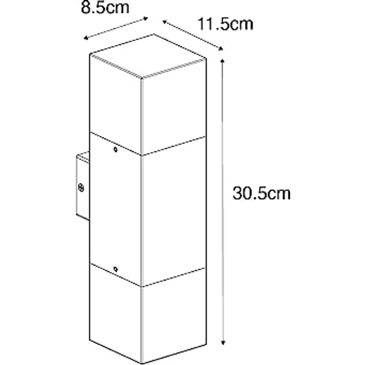 Qazqa Denmark, Moderne 2-flammige Außen Up and Down Wandleuchte, Schwarz mit Rauchglas, max. 15W, IP44, geeignet für LED – Bild 4