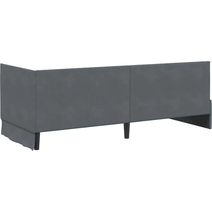 vidaXL Eckbettgestell mit Matratze mit Kopfteil 2 pcs Grau Samt 3393799 – Bild 9