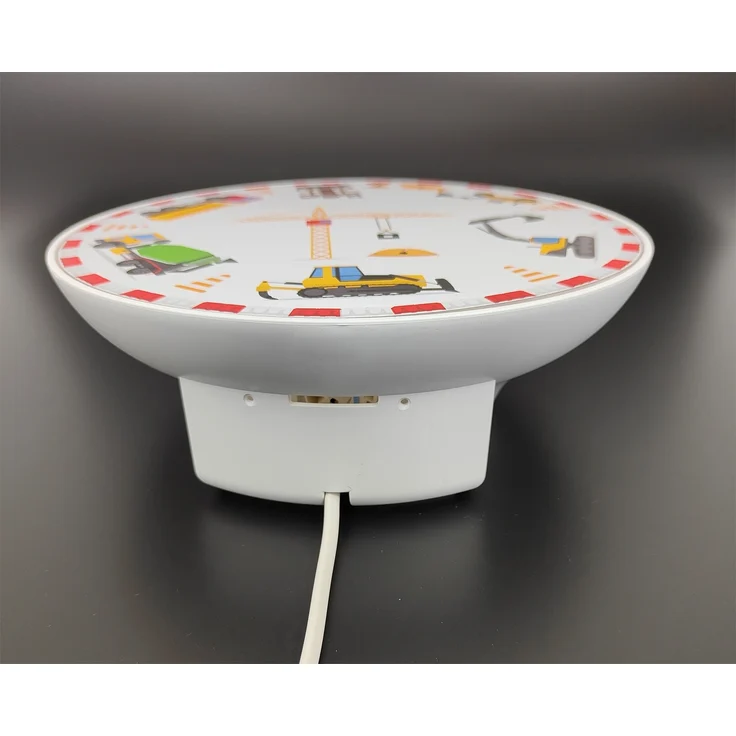 LED Wandleuchte für Kinderzimmer mit Motiv Baustelle, Schalter & Stecker, Ø 25cm – Bild 7