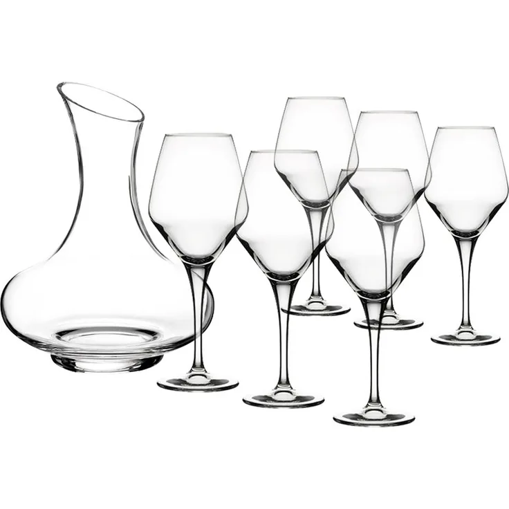 CreaTable Dekanter-Set ELECTRA 7-tlg / Wein-Set / Karaffen-Set
