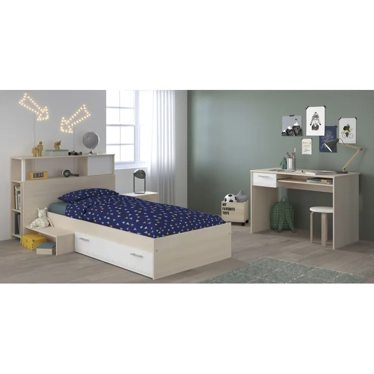 Jugendzimmer-Set >Charly 11< in Akazie / Weiss