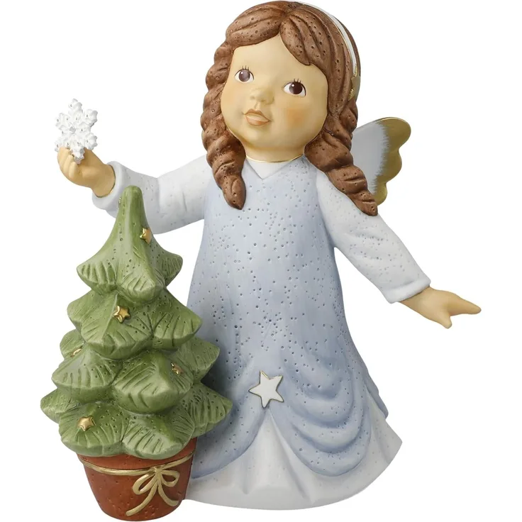 Goebel Figur Mein funkelndes Weihnachtsbäumchen, Nina & Marco, Winterengelchen, Porzellan, Bunt, 11750651