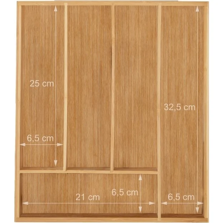 2 x Besteckkasten Bambus 5 Fächer 10044010 – Bild 5
