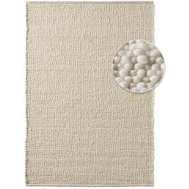 TaraCarpet Wollteppich TaraCarpet Handwebteppich Malmoe Fashion, rechteckig, Höhe: 10 mm, Handgewebter Teppich weiß Wohnzimmer Schlafzimmer Esszimmer 070X130 – Bild 6