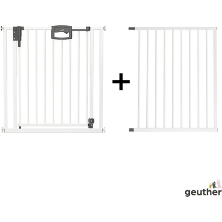 Geuther Türschutzgitter 'Easylock Plus' zum Klemmen für Öffnungen, Metall, Weiß, 144,5 cm - 152,5 cm – Bild 8