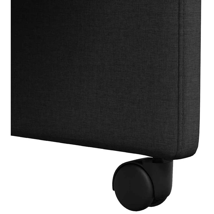vidaXL Esszimmerstühle mit Rollen 2 pcs Schwarz 58 x 65 x 94 cm Stoff 42017831 – Bild 8