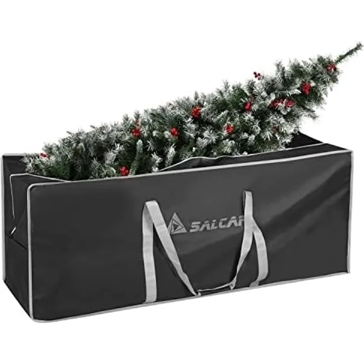 Salcar Künstlicher Weihnachtsbaum Aufbewahrungstasche für Weihnachtsbaum bis zu 240 cm, Transporthülle, 130 x 40 x 50 cm Aufbewahrungstasche, Reißfest, Wasserdicht