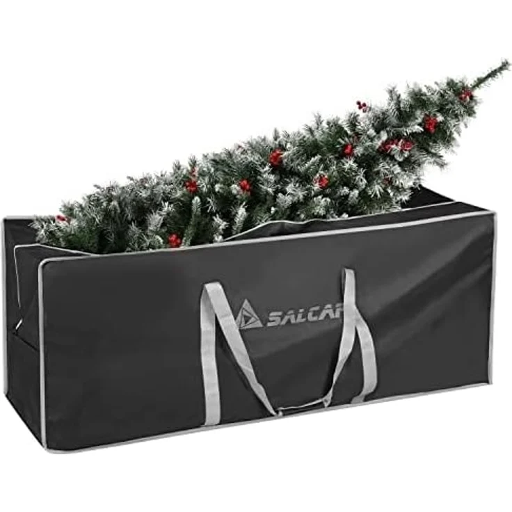 Salcar Künstlicher Weihnachtsbaum Aufbewahrungstasche für Weihnachtsbaum bis zu 240 cm, Transporthülle, 130 x 40 x 50 cm Aufbewahrungstasche, Reißfest, Wasserdicht – Bild 1