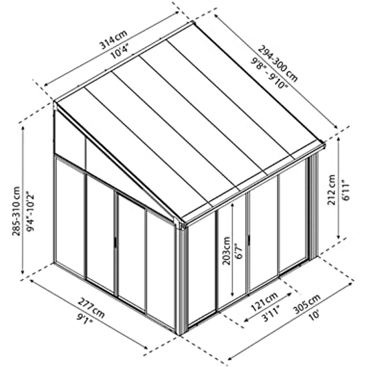 Palram - Canopia Aluminium Kaltwintergarten – Bild 6