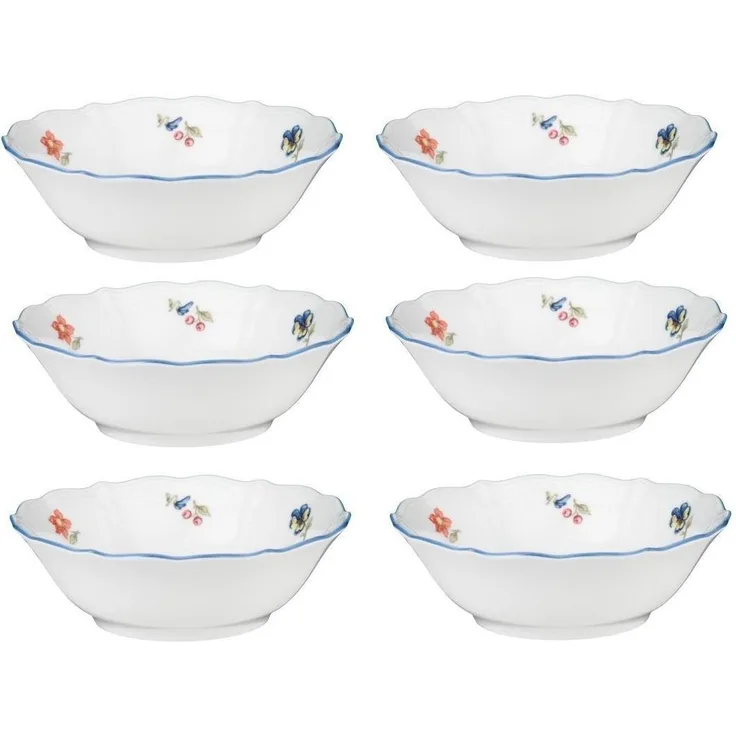 Seltmann Weiden Müslischale Seltmann Weiden Sonate Nostalgie 6 x Dessertschale rund 15,5 cm, Porzellan, (Spar-Set)