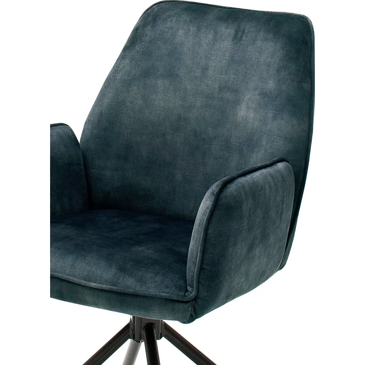 Esszimmerstuhl >Ottawa< mit Armlehne in Petrol - 60x89x64 (BxHxT) 180 °drehbar – Bild 2