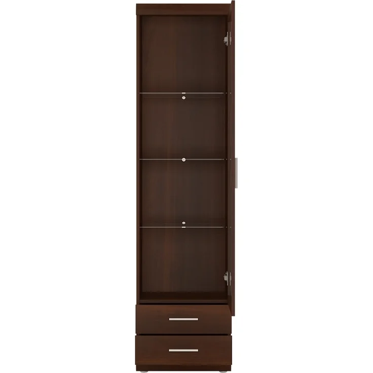 Vitrine Wohnzimmer schmal 50 cm Nussbaum IMPERIA-129 – Bild 5