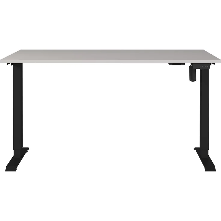 Germania Schreibtisch 8023-630, Kaschmir/Schwarz, elektr. höhenverstellbar, 140 x 119 x 80 cm (BxHxT) – Bild 2