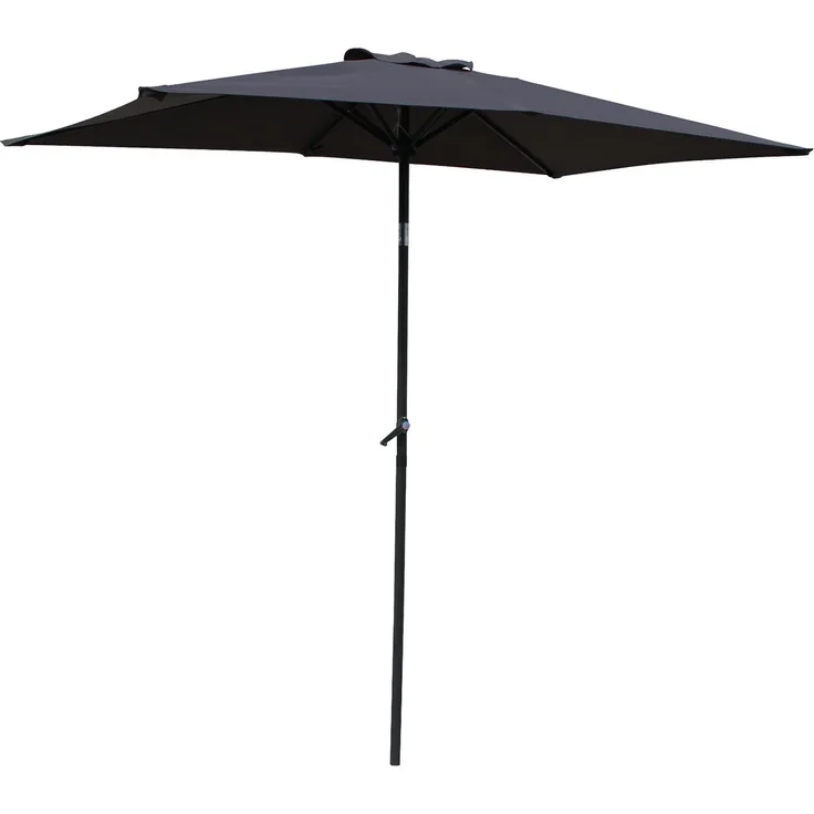 Gardissimo NEW SUNNY Sonnenschirm 200x250cm Gartenschirm Kurbelschirm anthrazit