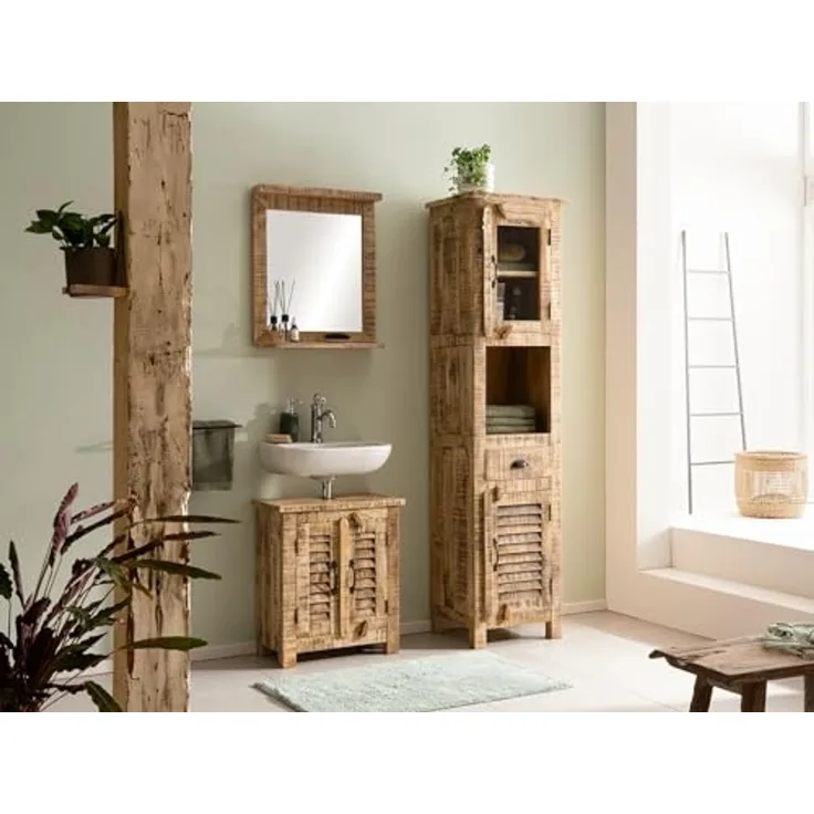 Hochwertiges Badezimmer Set Caribou: Rustikaler Charme für Ihr Zuhause!