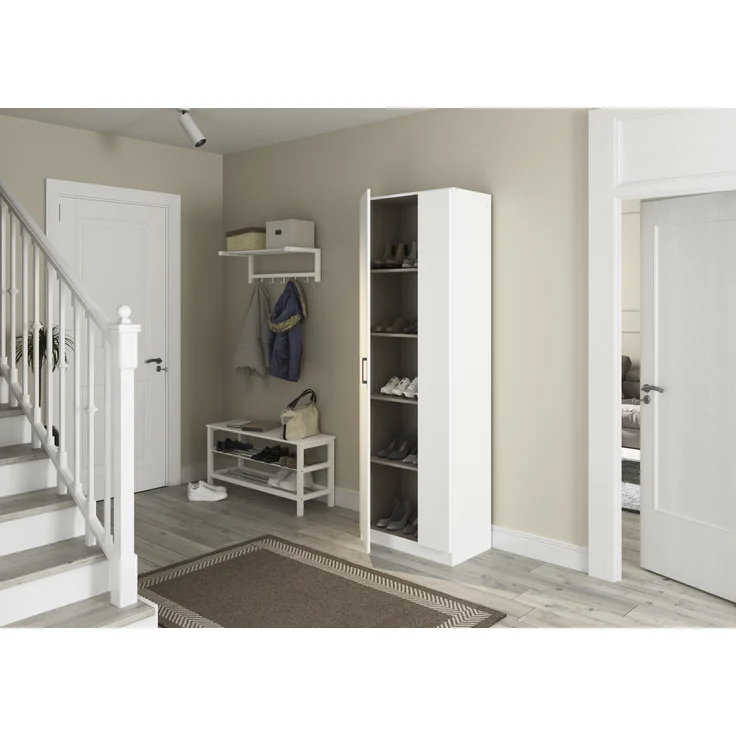 rauch Allrounder, Garderobenschrank, Mehrzweckschrank, 2-türig, mit 4 Einlegeböden, Farbe Weiß, BxHxT 69x210x41cm – Bild 5