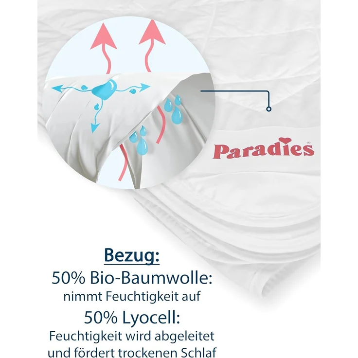 Paradies Cool Comfort Bio kühlend Sommer Bettdecke Sommerdecke 155x220 – Bild 4