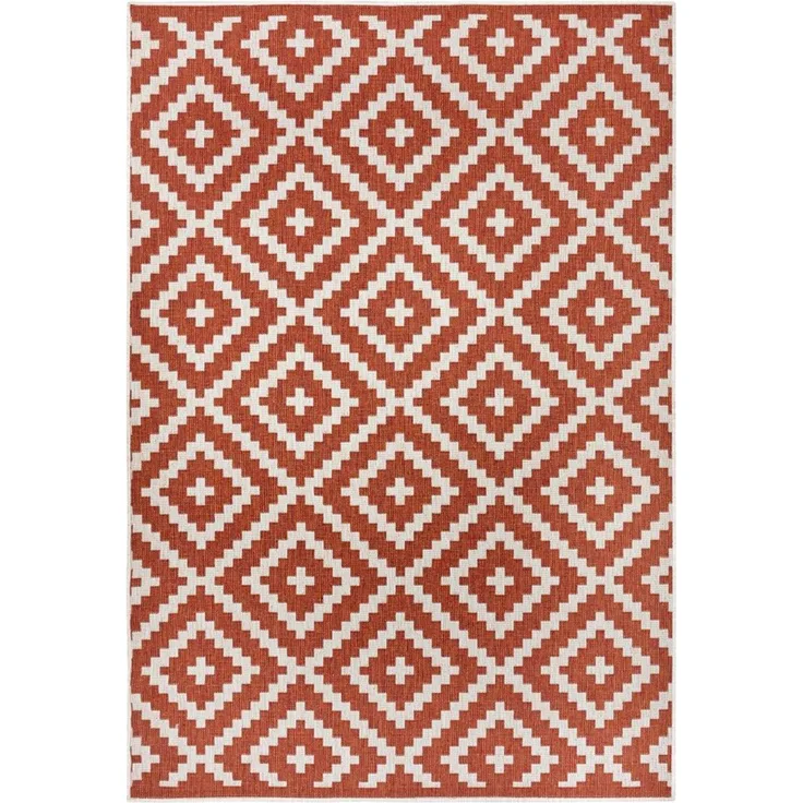 OTTO home Teppich Ronda Wendeteppich, rechteckig, Höhe: 5 mm, Sisal-Optik, Flachgewebe, In- und Outdoor, geometrisches Boho Design