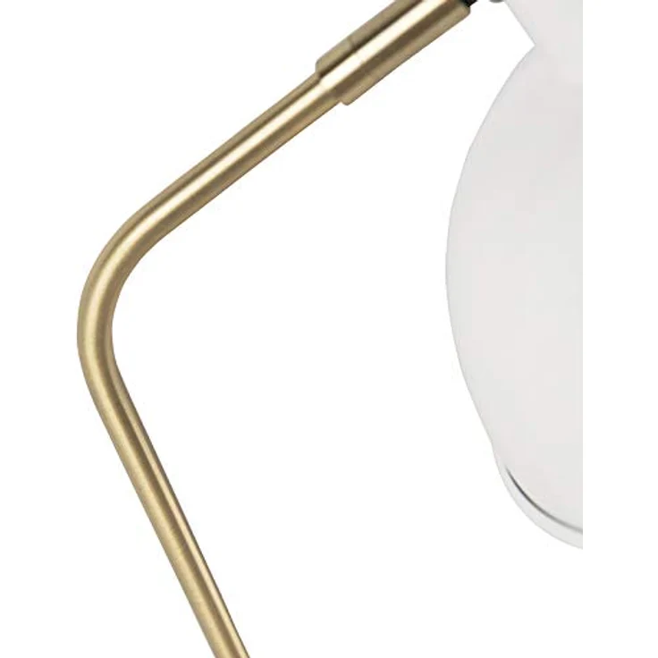 QAZQA Milou Retro-Tischleuchte, Weiß mit Bronze, 38 cm, dimmbar, E14, Metall, geeignet für Wohnzimmer und Schlafzimmer – Bild 5