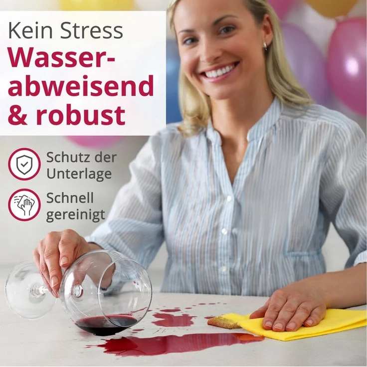 DecoHomeTextil Heimtextilmanufaktur Tischdecke Rolle Vliesstoff Tischläufer Vlies wasserabweisend – Bild 2