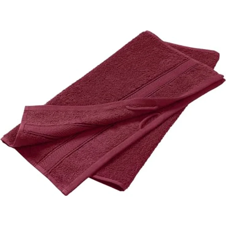 BettwarenShop Handtuch Serie Essential|Badetuch 100x150 cm| bordeaux – Bild 5