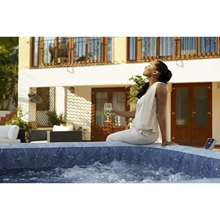 LAY-Z-SPA® Energiespar-Whirlpool San Francisco HydroJet Pro™ mit App-Steuerung, für 7 Personen 230 x 230 x 71 cm, Marmor-Optik (Samtgrau) – Bild 5