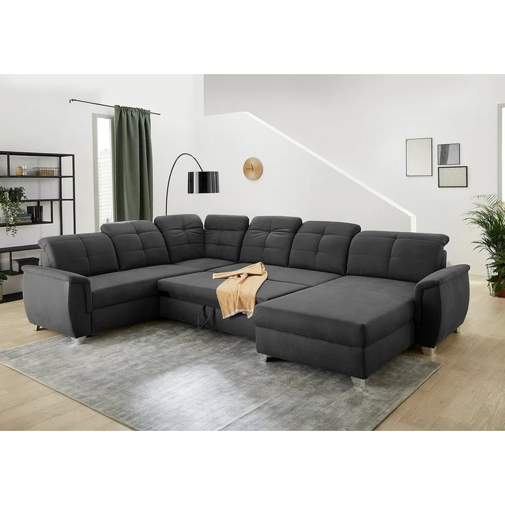 Jockenhöfer Gruppe Wohnlandschaft Livorno U-Form, mit 7 individuell verstellbaren Kopfteilen, Bett- und Relaxfunktion – Bild 3