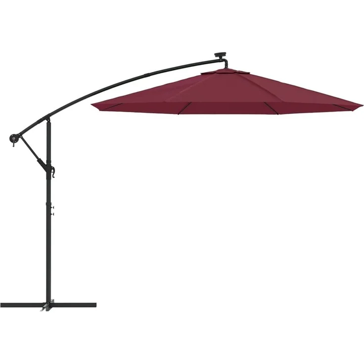 vidaXL Ersatzbezug für Ampelschirm Bordeauxrot 300 cm 313809 – Bild 4