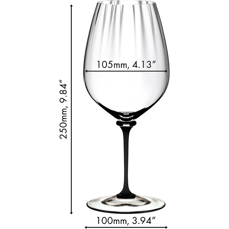 RIEDEL 4884/0D FATTO A MANO Performance Cabernet/Sauvignon - Schwarzer Stiel – Bild 2