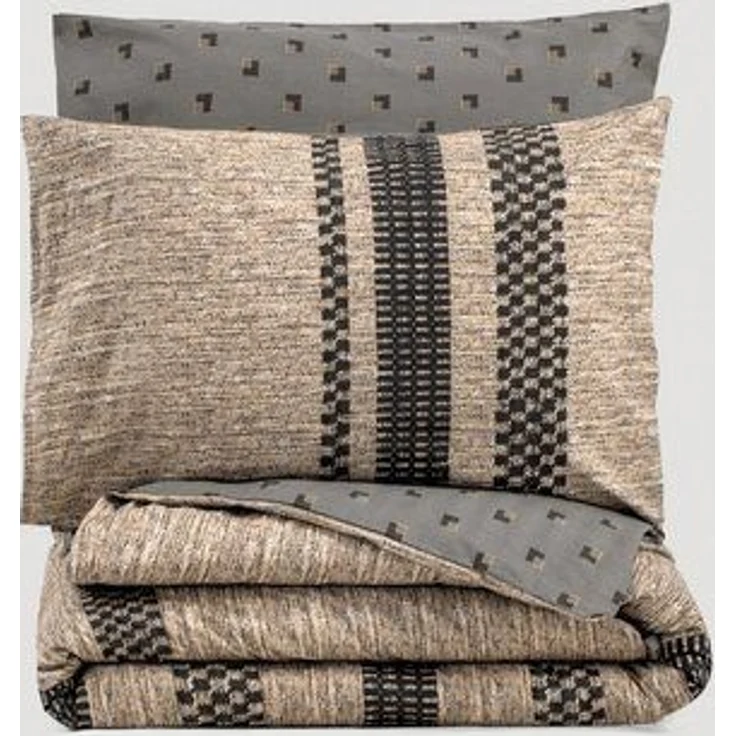 L'Essentiel Maison Bettwäsche Set Arlo Modernes Design in Braun, Schwarz & Grau, Biber Bett Set, 100% COTTON RANFORCE, 3 teilig, Atmungsaktive Ranforce-Qualität, 145 g/m² Fadenzahl – Bild 3