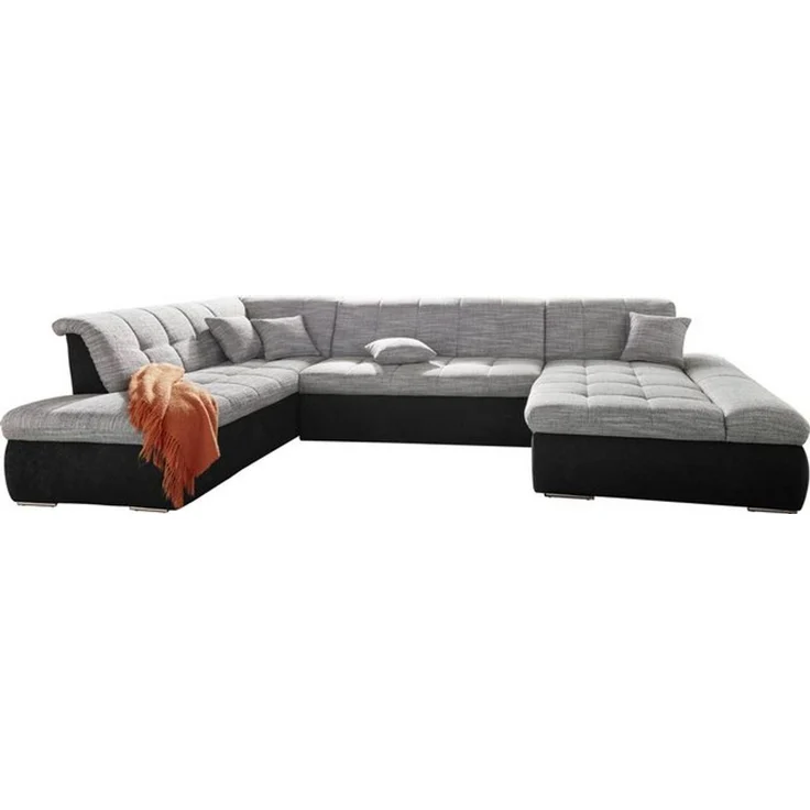 DOMO collection Wohnlandschaft PB Moric wahlweise mit Bettfunktion und Armteilverstellung U-Form, XXL-Format B/T/H: 353/216/80 cm, feine Steppung, incl. Zierkissen – Bild 4