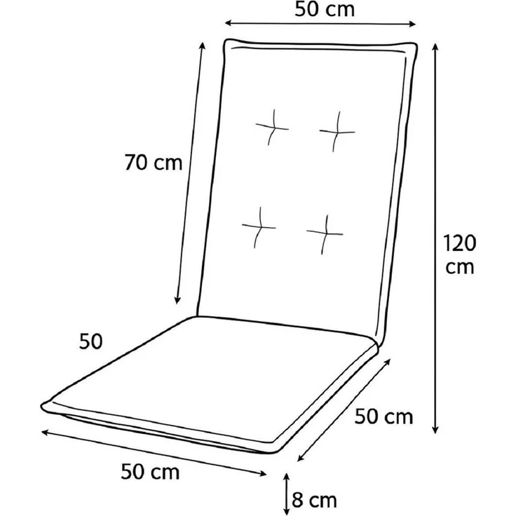 Gardissimo LANDHAUS Hochlehner Gartenstuhl Polster Auflage 8cm geblümt – Bild 6