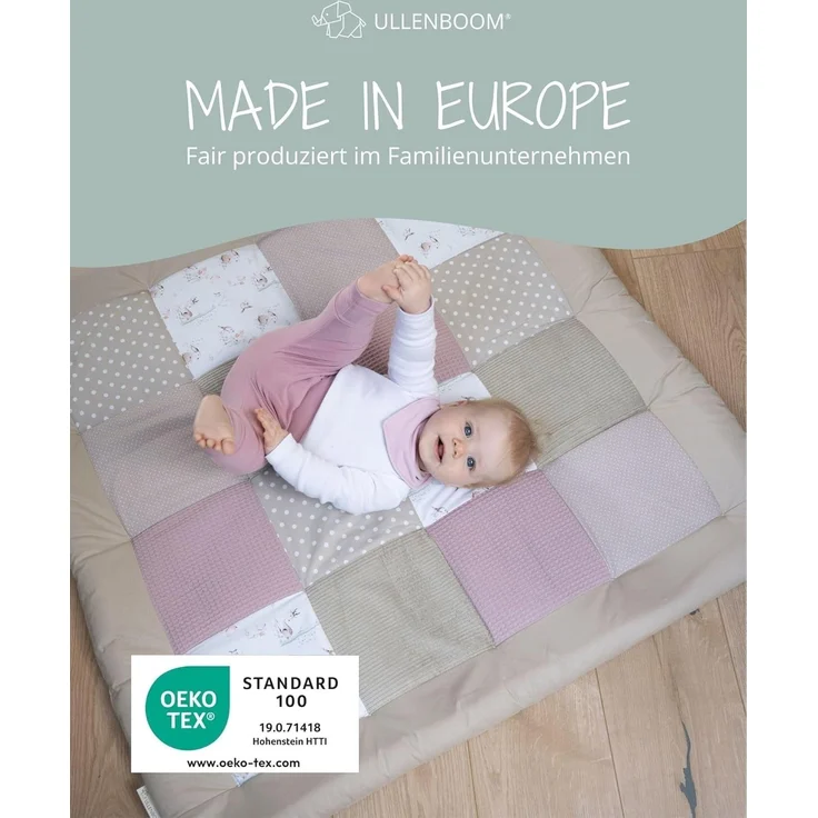 Krabbeldecke Krabbeldecke Baby 100x100 cm Märchenwald (Made in EU), ULLENBOOM ®, Dick und weich gepolstert, Ideal als Spieldecke – Bild 5