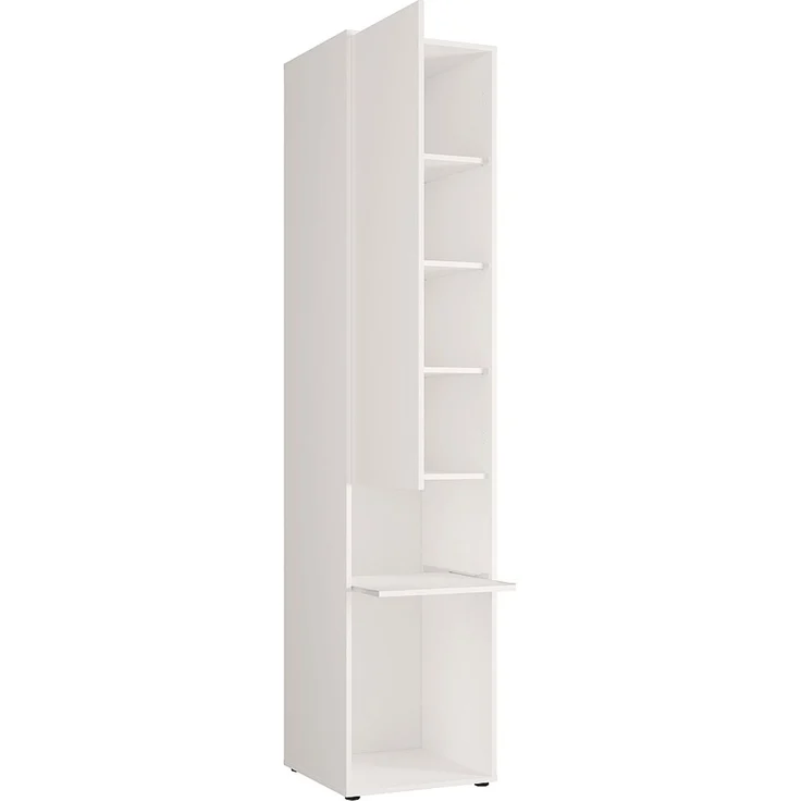 Vente-unique - RAPILI - Schrankbett - Metall - Weiß - 259 x 239.2 x 225.2 cm – Bild 4