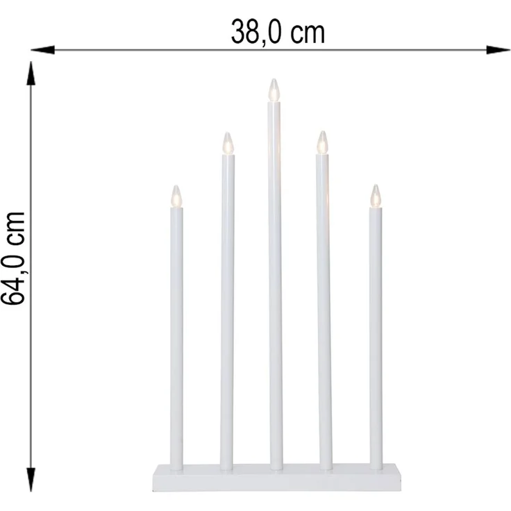 LED Kerzenständer HOLY, Weiß, Holz, Stahl, Weihnachten, H 64 cm – Bild 4