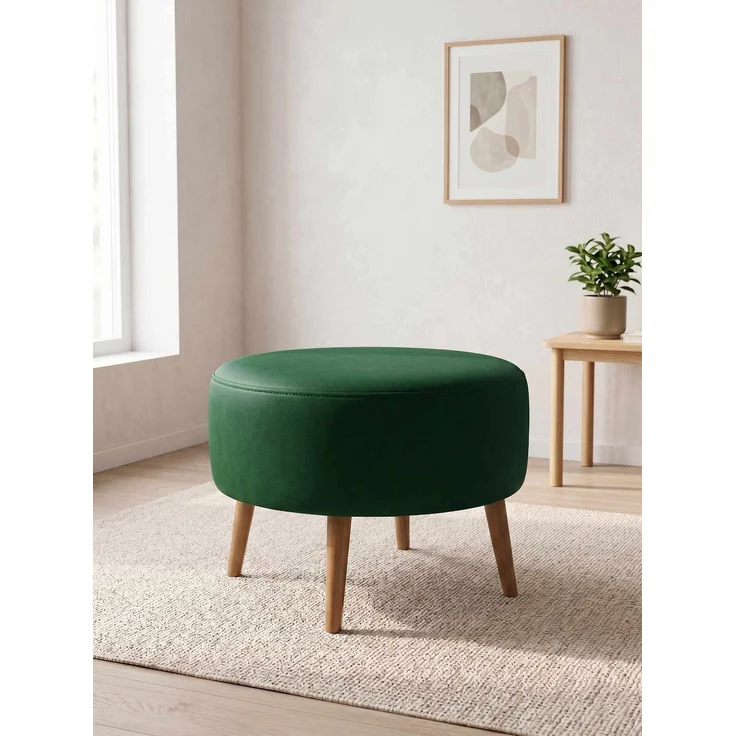 Hanah Home 'Az-Ovl-02-Cvz - Green' Pouffe, Grün, 60 x 42 x 60 cm – Bild 1