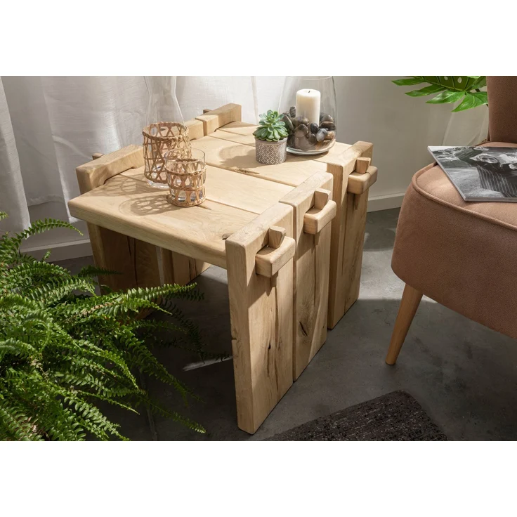 Nachttisch Eiche 56x34x45 natur geölt OAK HEART #11 – Bild 4